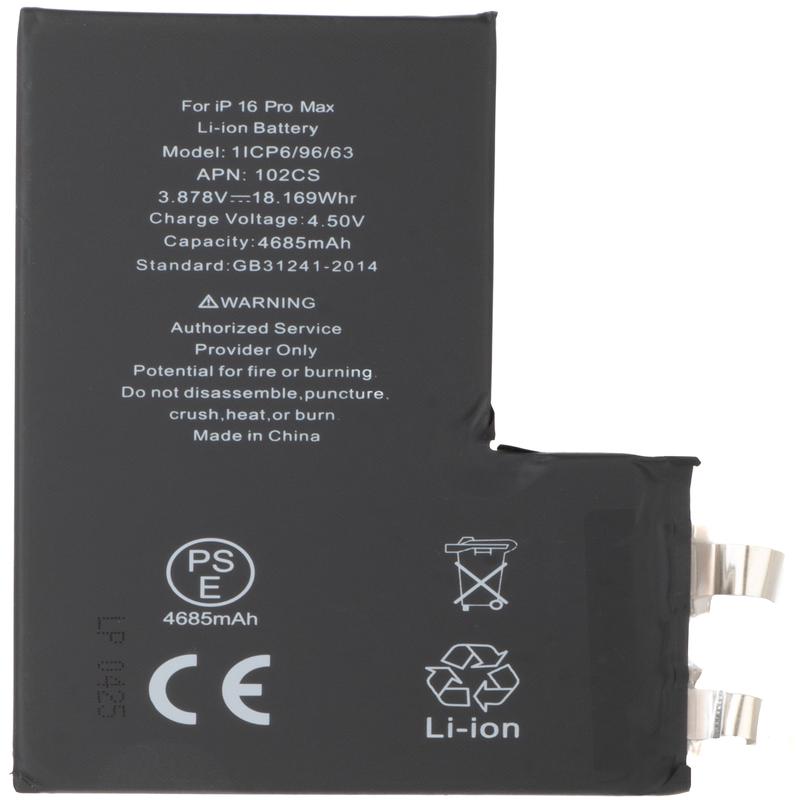 Batera para Apple iPhone 16 Pro Max, sin Banda Flex BMS