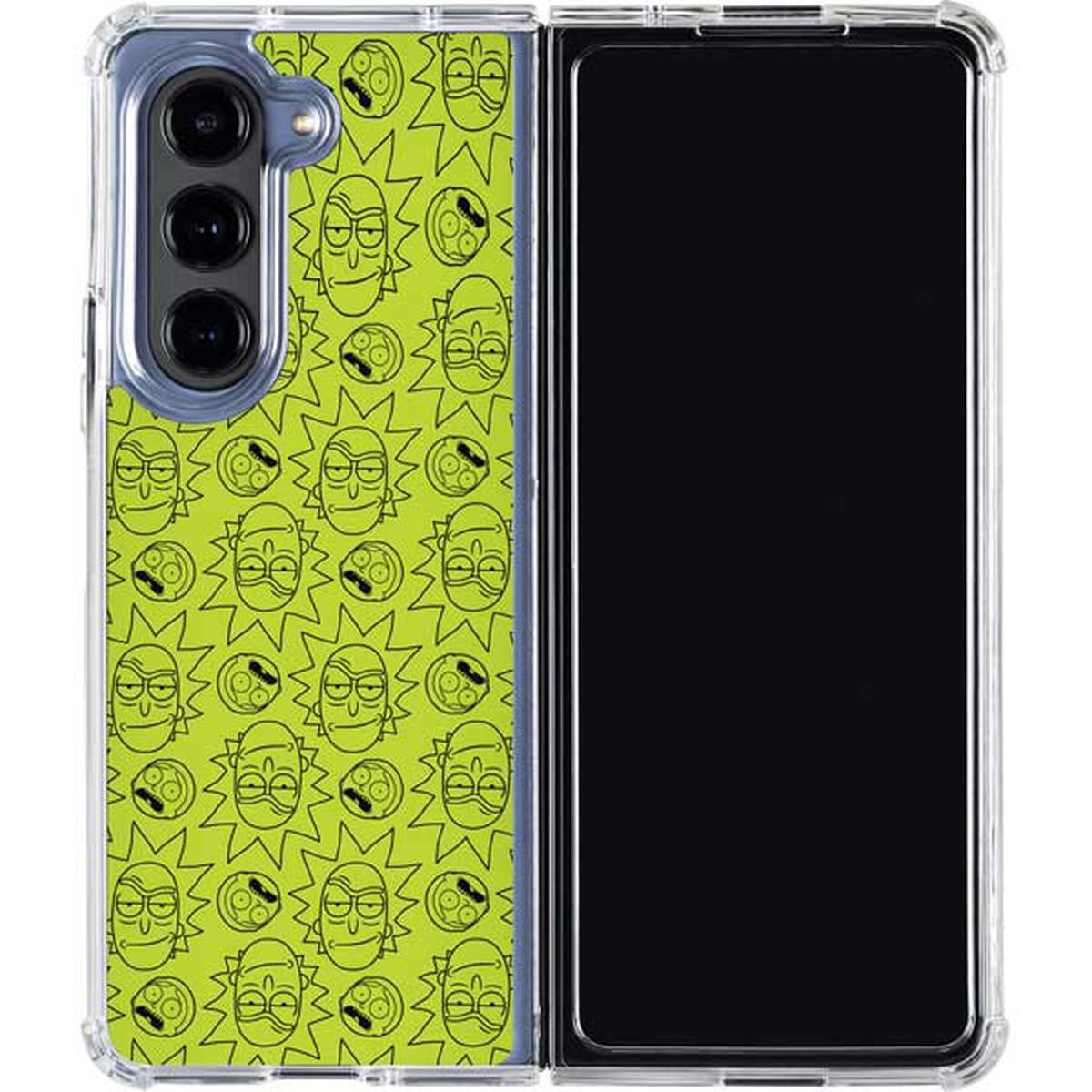 Adult Swim Rick and Morty Rick and Morty All Over Print Galaxy Z Fold5 5G Clear Case