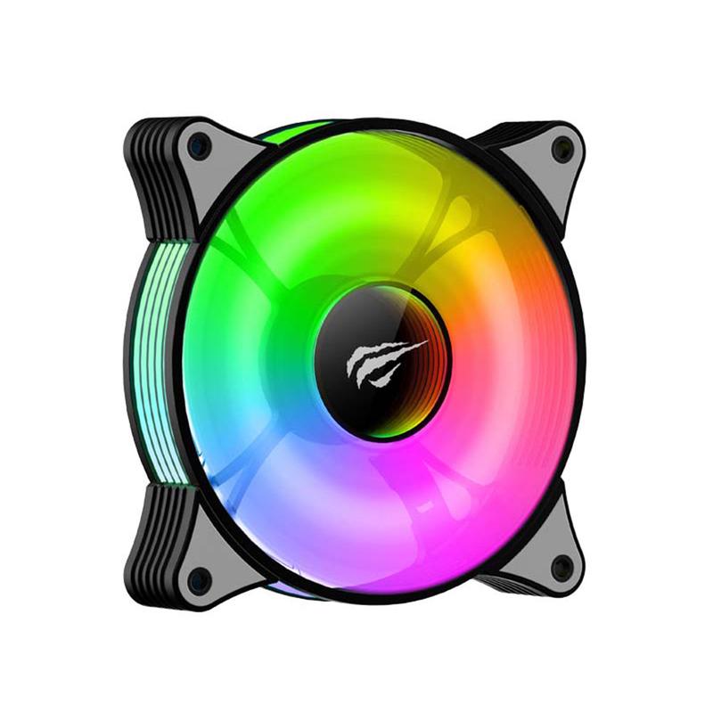 Ventilador HAVIT F2095, RGB, 600RPM - 1800RPM, 38dB, 1.44W, Negro