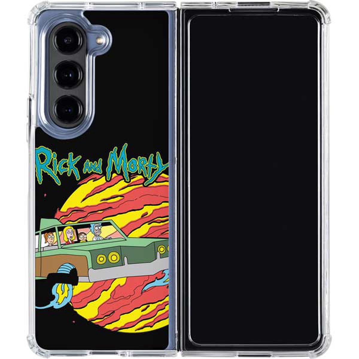 Adult Swim Rick and Morty Family Wagon Galaxy Z Fold5 5G Clear Case