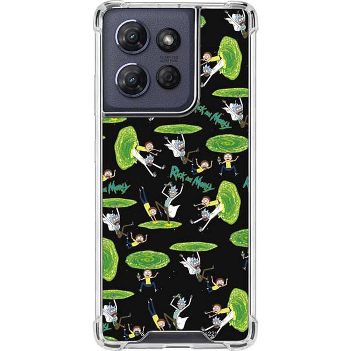 Adult Swim Rick and Morty Portal Pattern Moto G 5G (2025) Clear Case