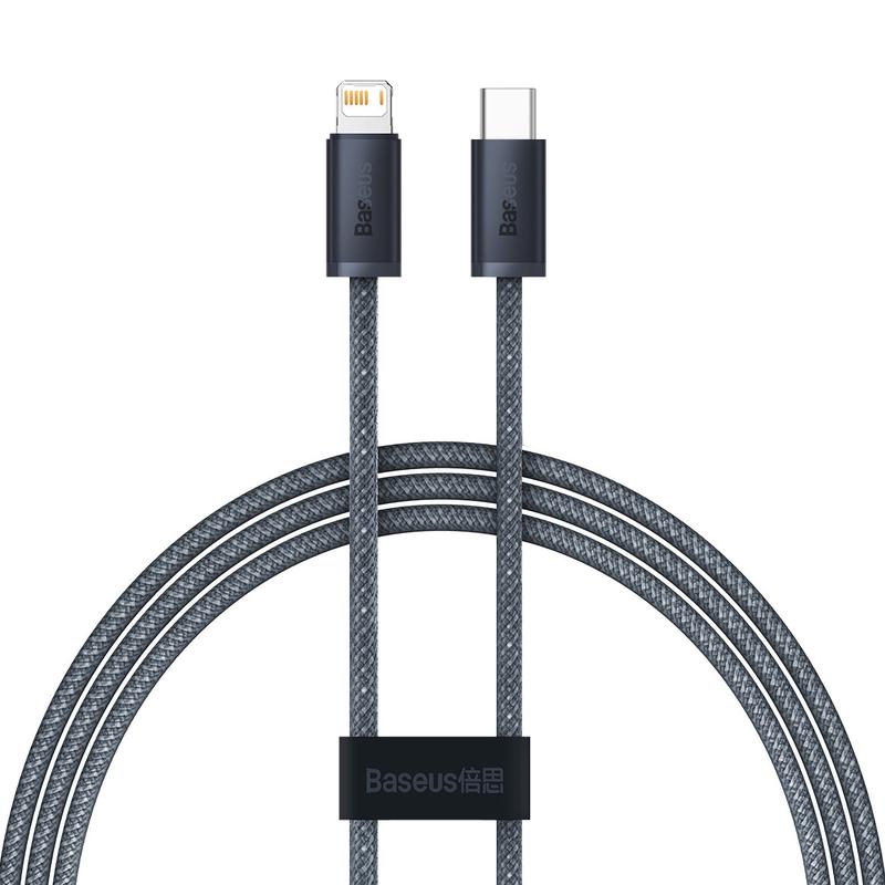 Cable de Datos y Carga USB-C - Lightning Baseus Dynamic Series, 20W, 1m, Gris CALD000016
