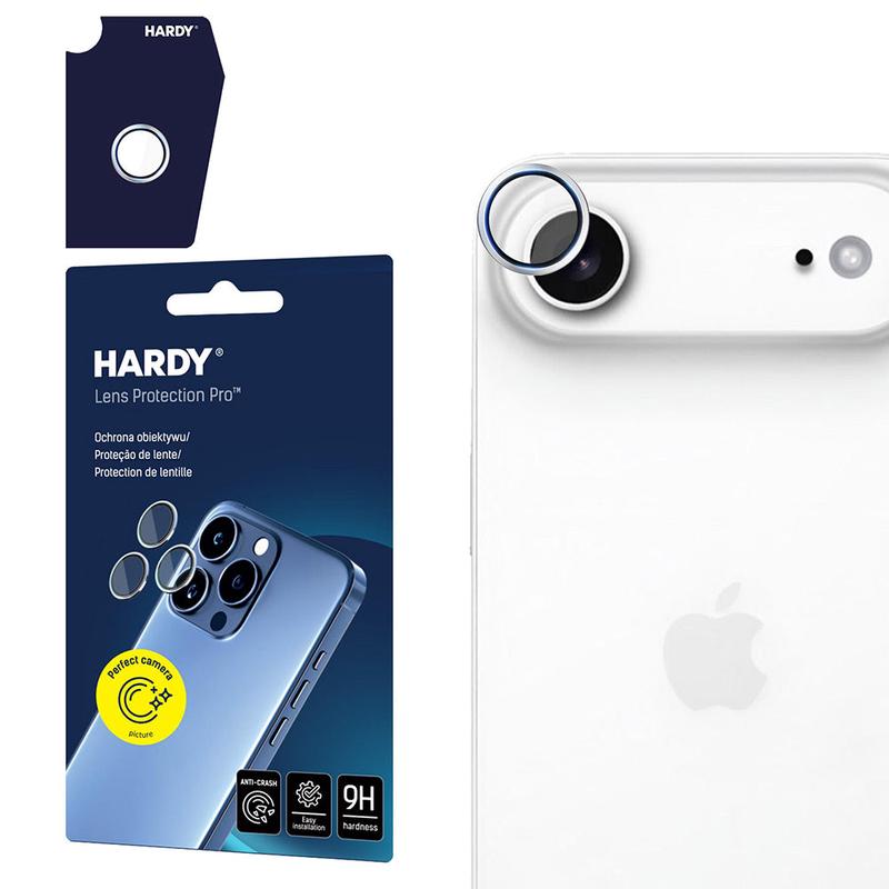 Lmina protectora para Cmara Trasera 3MK Hardy Protection Pro para Apple iPhone 17 Air, Cristal Templado, Plateada