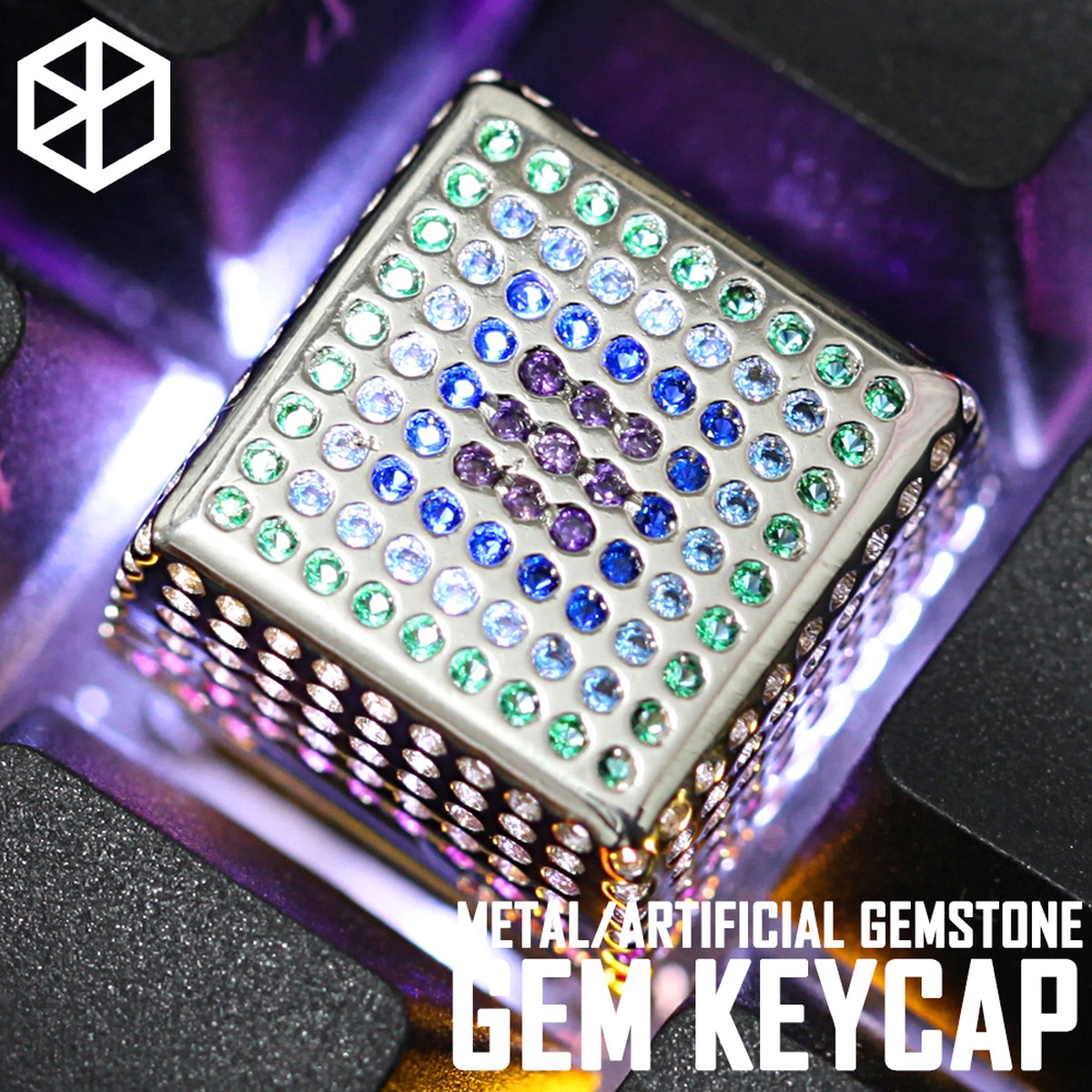 [CLOSED][GB] Metal Gem 5-side shine-through Keycap