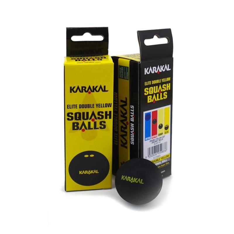 Double Yellow Dot Squash Balls (3 Pack)