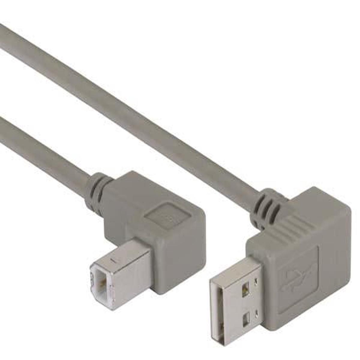 Right Angle USB Cable Down Angle A Male/ Down Angle B Male 5.0m